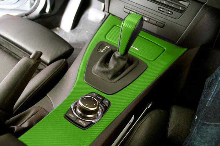 XPO Lime Dry Carbon Fiber Vinyl Wrap car interior | Vvivid Canada