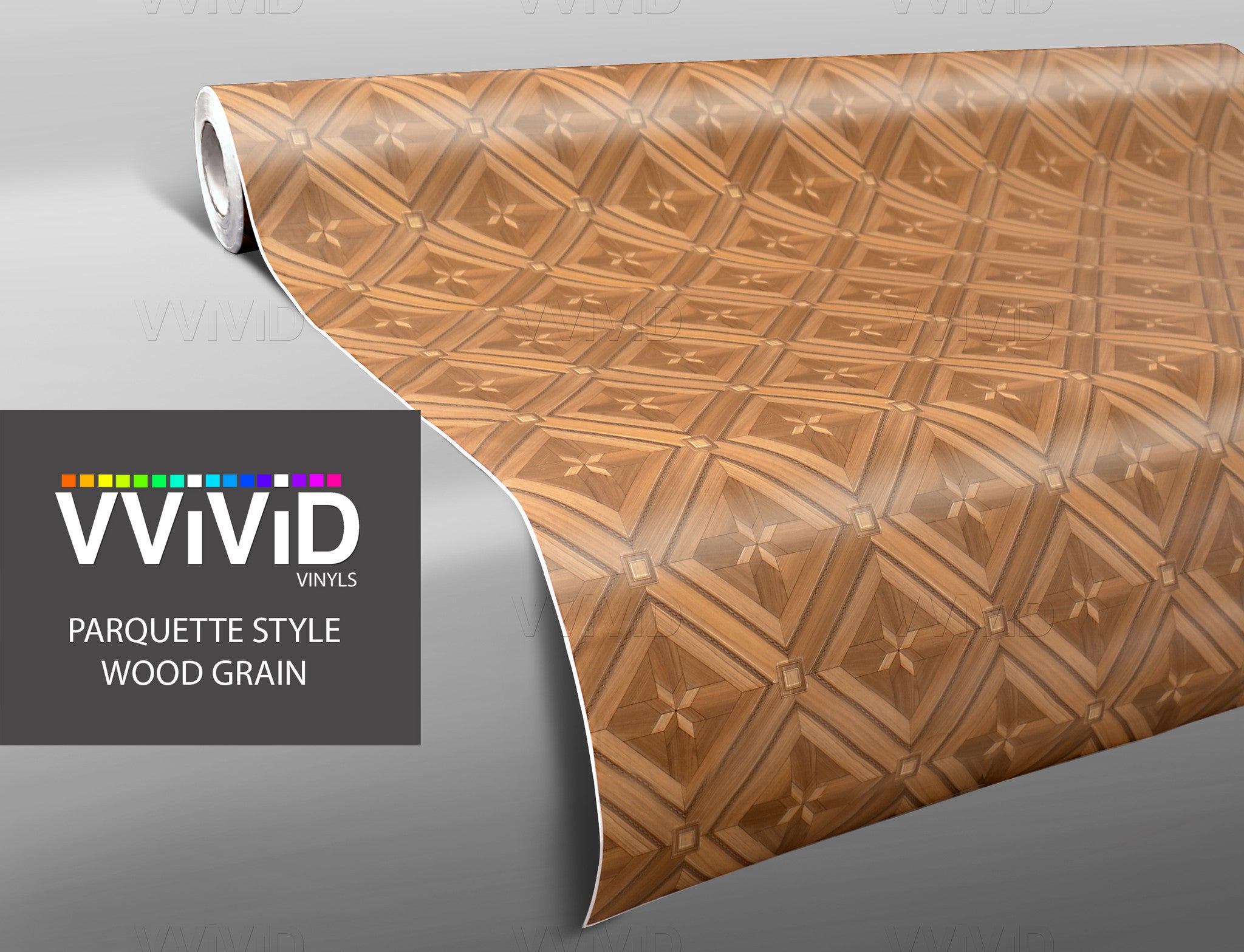 XPO Parquette Mosaic Wood Grain Vinyl Wrap roll | Vvivid Canada