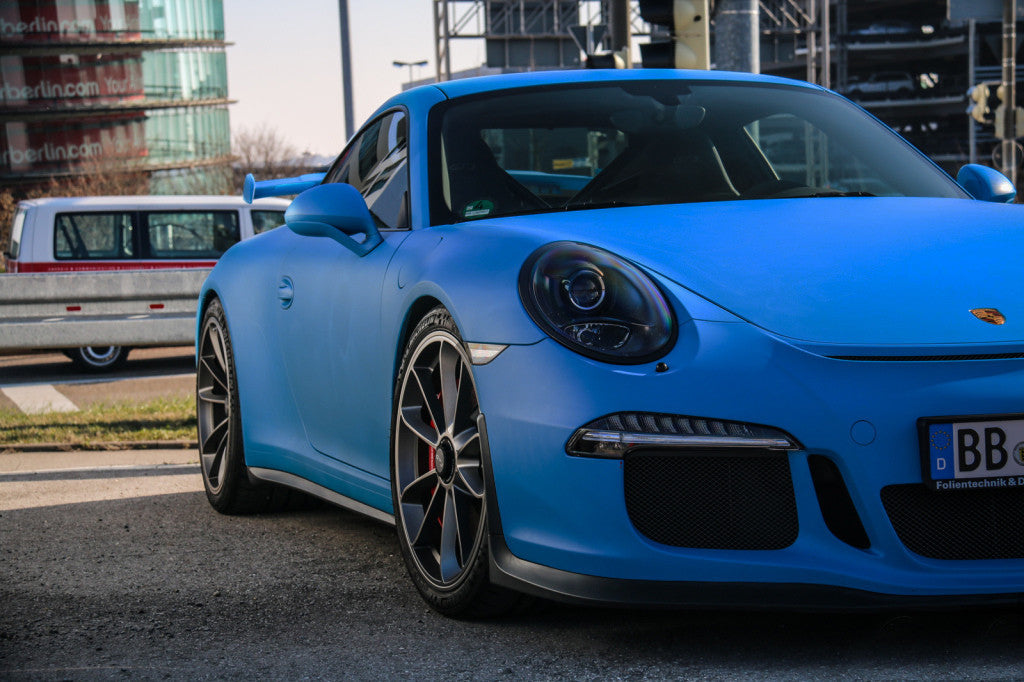VViViD+ Matte Smurf Blue (Riviera Porsche GT3 Blue) Vinyl Wrap
