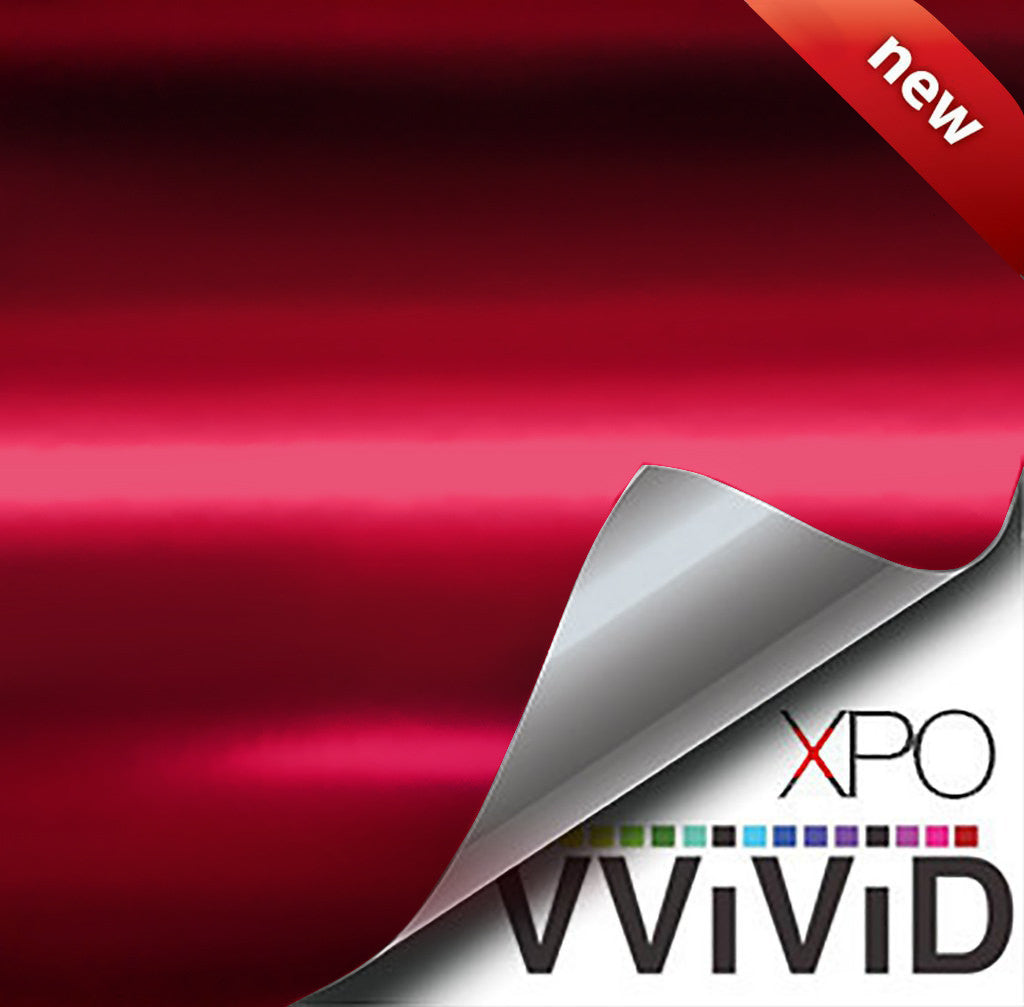 XPO Lustre Chrome Red Vinyl Wrap | Vvivid Canada