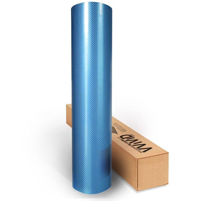 XPO Tech Art Blue Gloss Carbon Vinyl Wrap roll | Vvivid Canada