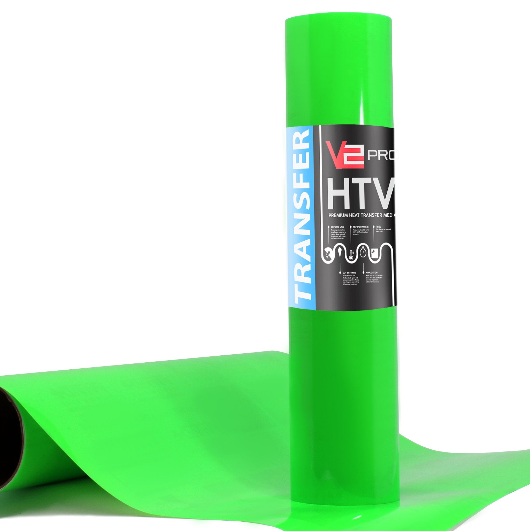 V2 Pro Fluorescent Green Heat Transfer Vinyl Film thumbnail