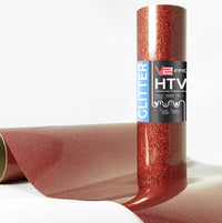 V2 Pro Hyper Red Glitter Heat Transfer Vinyl Film thumbnail