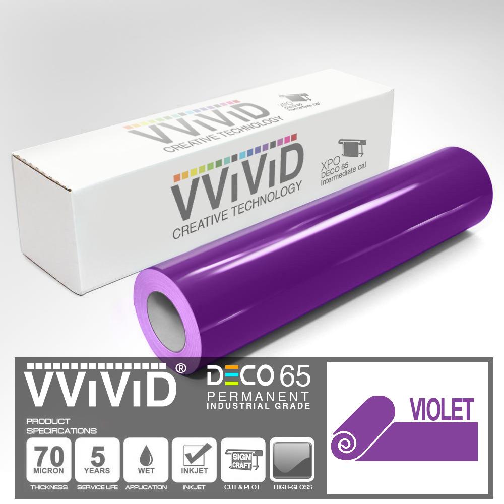 DECO65 Gloss Violet Permanent Craft Vinyl Film | Vvivid Canada