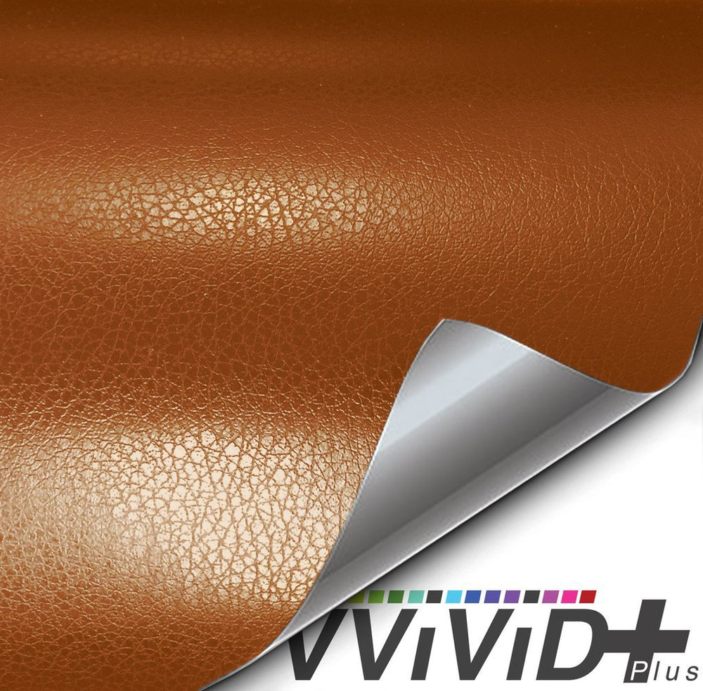 2017 VViViD+ Classic Brown Fine Grain Leather Vinyl Wrap | Vvivid USA
