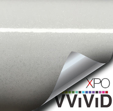 XPO Gloss Metallic Sparkle White Vinyl Wrap | Vvivid Canada