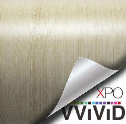 XPO White Maple Wood Grain Vinyl Wrap | Vvivid Canada