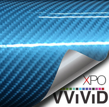 XPO Tech Art Blue Gloss Carbon Vinyl Wrap | Vvivid Canada
