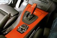 XPO Orange Dry Carbon Vinyl Wrap car interior | Vvivid Canada