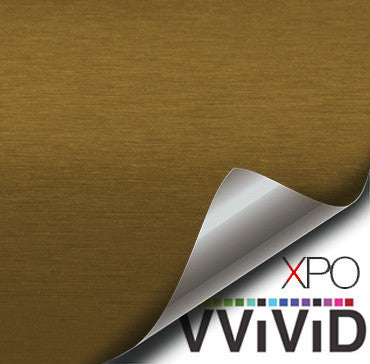 XPO Gold Brushed Steel Vinyl Wrap | Vvivid Canada