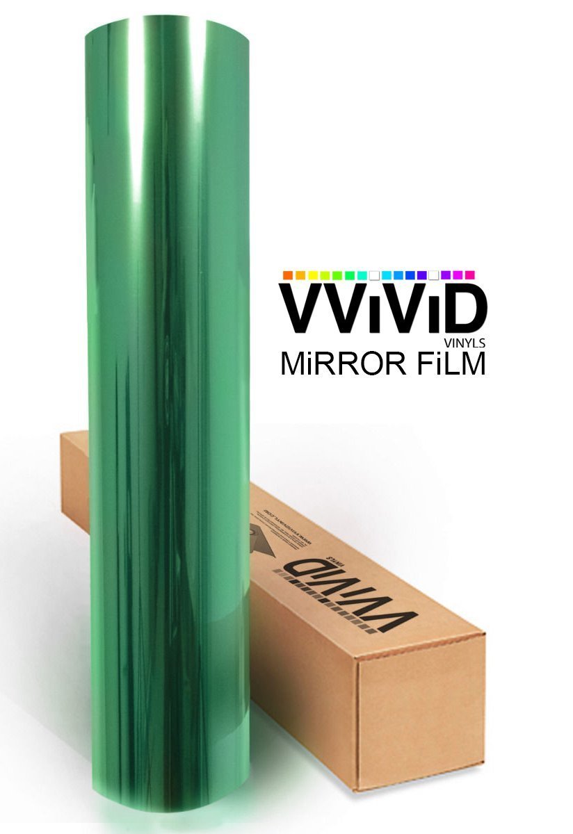 Green One-Way Mirror Finish Window Privacy Vinyl roll
