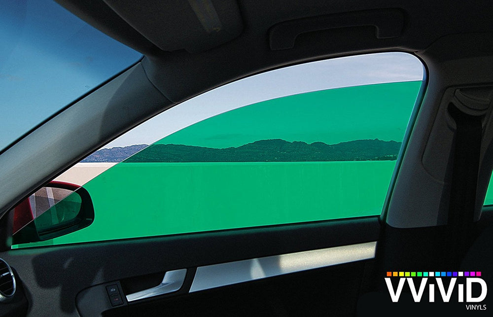 VViViD Green Transparent Window Tint side display