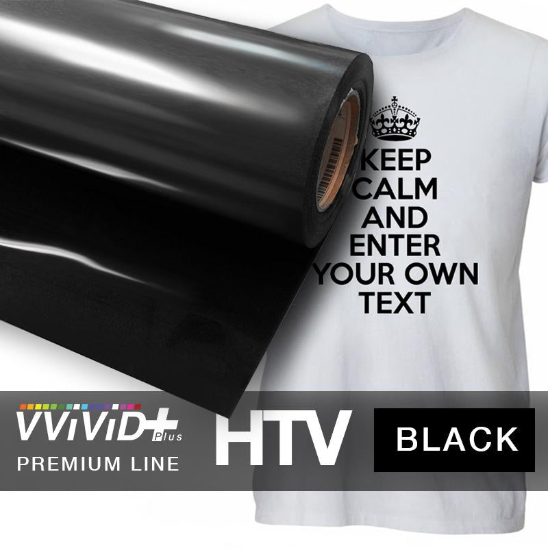 VViViD+ Black Premium Line Heat Transfer Vinyl 12" x 36"