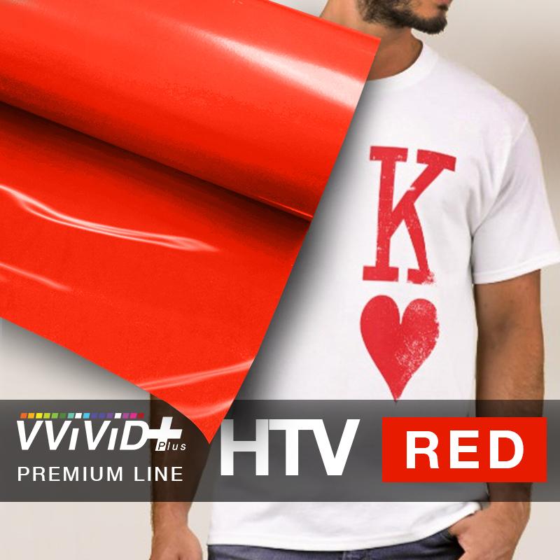 VViViD+ Red Premium Line Heat Transfer Vinyl 12" x 36"