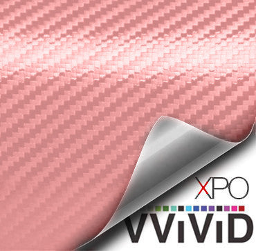 XPO Pink Dry Carbon Fiber Vinyl Wrap | Vvivid Canada
