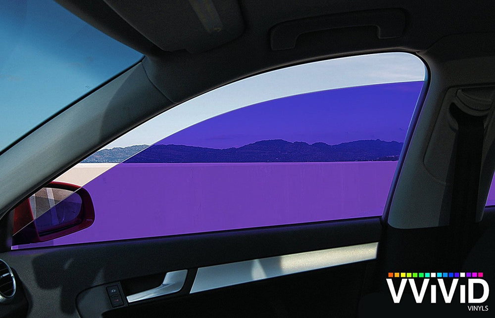 VViViD Purple Transparent Window Tint side display