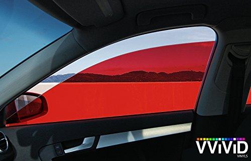 VViViD Red Transparent Window Tint side display