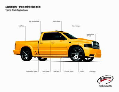 Scotchgard™ Paint Protection Film Pro Series 95904/-+,Cap Sheet, 4 in x 10  ft, 1 Roll/Case