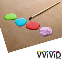 VViViD Teflon Coated Non-Stick Fibreglass Heat Transfer Paper with paints on it