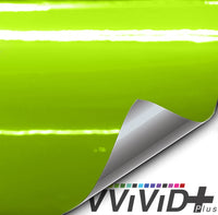 2017 VViViD+ Gloss Viper Lime Green (fluo) Vinyl Wrap | Vvivid Canada