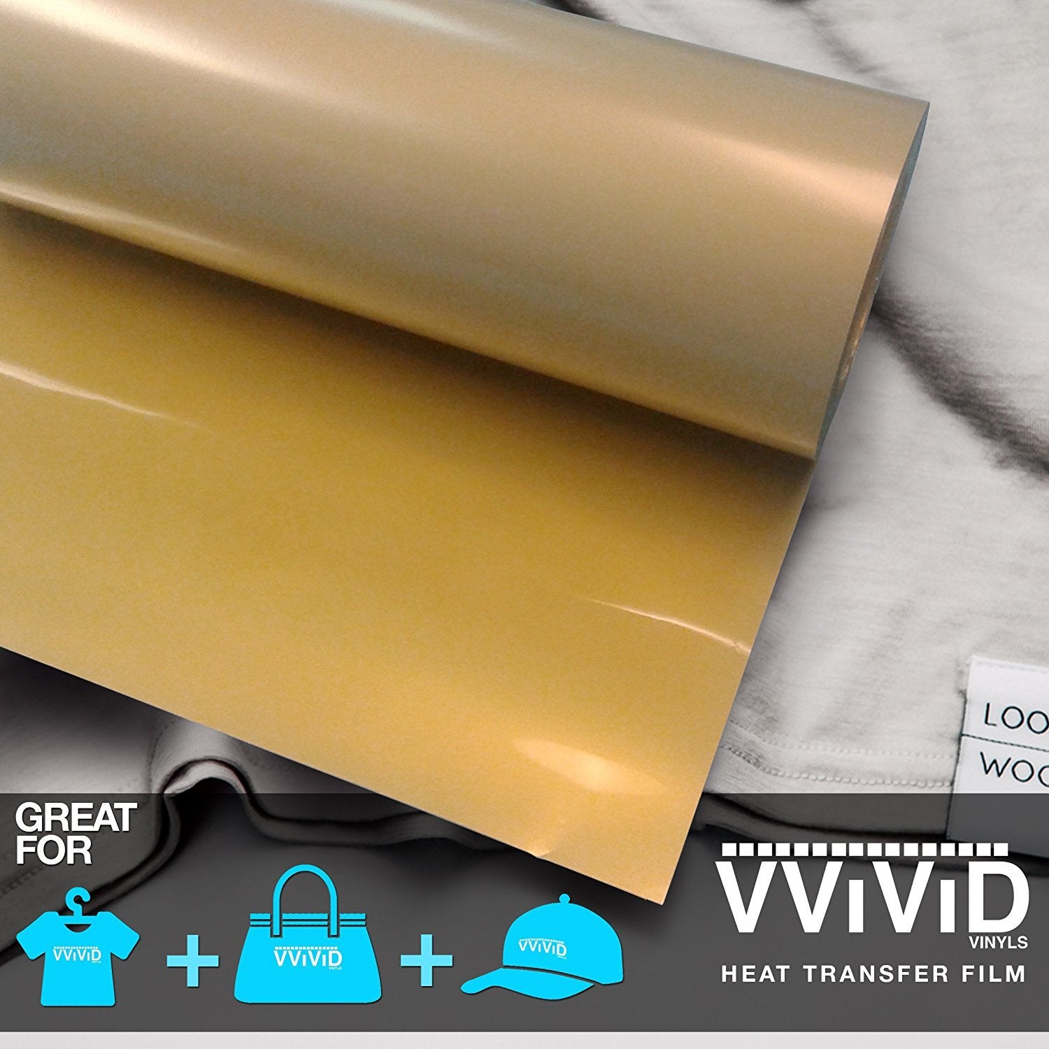 VViViD Gold Heavy-Duty Heat Transfer Vinyl 12" x 36"